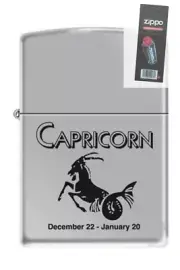 Zippo 9281 horoscope capricorn Lighter + FLINT PACK