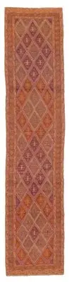 Vintage Hand-knotted Runner Rug 2'8" x 12'7" Traditional Wool Carpet