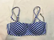 Shade & Shore Women's Bikini top Bandeau Light Lift Blue Size 32B