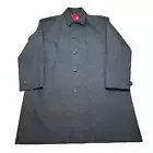 Hugo Boss Relaxed-Fit Black Coat Mens XL Rain Repellant Wind Overcoat $445