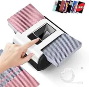 CARDSPIN Professional Card Shuffler 2 Decks - 2000mAh Rechargeable, Low Noise, Portable Electric Shuffler Machine for Poker, UNO Card Game, Skip-Bo, Five Crowns Card Game, Texas Hold'em