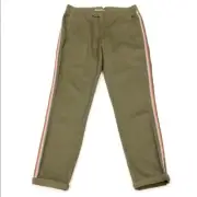 Roxy Poetry Soul Side Stripe Olive Pants NWT New Size 26
