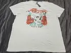 POISON WOMEN'S BAND GRAPHIC TEE T-SHIRT, CREAM, SIZE M