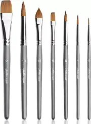 Sable Travel Watercolor Brushes 7Pcs Professional Sable Watercolor Paint Brushes
