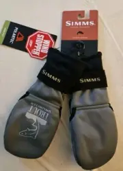 Simms WINDSTOPPER Foldover Mitt Fishing Gloves, Large, Gunmetal Grey Montana
