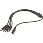 OZSTOCK 2.1MM SOCKET TO 4X2.1MM PLUGS DC DISTRIBUTION LEAD 2.1X4 DOSS PW8204