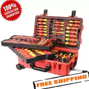 Wiha 80 Piece Master Electrician's Insulated Tools Set In Rolling Hard Case