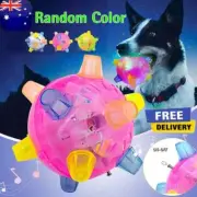 LED Dog Bouncing Vibrati Toy Light Jumping Ball Flashing Music Pet Activation ES