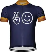 [Luisbibe] Smile Men's Cycling Jersey Short Sleeve Bike Shirts