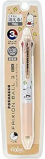 Sanrio 928011 FriXion Ball 3 Slim Pochacco Polycarbonate, Ball Diameter: 0.01 inch (0.38 mm), Ink Color: Black, Red, Blue Retractable