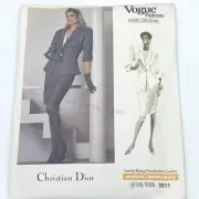 Vogue 2011 Sewing Pattern size 6 8 10 Christian Dior Vintage 80s Jacket Skirt PT