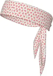 Red Peach Sports Strap Double-Sided Headscarf Men's Bow Tie Sports Headscarf Running Yoga Exercise Headband