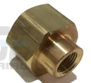 BRASS REDUCING COUPLING 1/2 X 3/8 FEMALE NPT PIPE FITTING ADAPTER AIR FUEL WATER