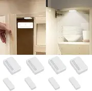 Amagle 4 Pack Door Open Automatic Turn On Off Cupboard Drawer Closet Light Battery Operated Cabinet Light Stick Led Puck Lights Lighting for Wardrobe Kitchen Basement Trunk Pantry Shelf Hutch Gun Safe
