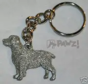 ENGLISH SPRINGER SPANIEL Fine Pewter Keychain Key Ring