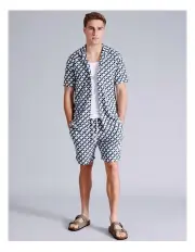 [Blaq] Pascal Textured Knit Short in Blue