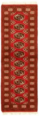 Vintage Hand-Knotted Area Rug 2'1" x 6'0" Traditional Wool Carpet
