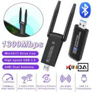 Adapter Dual Band 802.11ac PC Bluetooth 5GHz WiFi Laptop AC1300 Wireless 3.0 USB