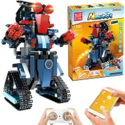 Catzon STEM Building Blocks Robot for Kids Remote Control Educational Puzzle Building Block Toys Kits-Sapphire