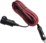 Ovitar Cigarette Lighter Extension Cord - 25 Foot Car Cigarette Lighter Adapter Male to Female Socket Extension Cable 12V 24V Plug Socket Power Charger Port 16AWG Heavy Duty (25ft)