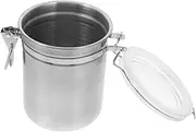 Box Stainless Steel Food Storage Containers Candy Jars with Lids Small Airtight Container Cookie Jar Airtight Jar Stainless Steel Food Container Storage Jars Plastic Silver