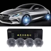 4PCS 75mm Self-Powered Floating LED Wheel Hub Light Caps for Mercedes-Benz Black