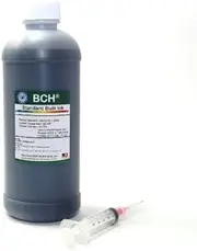 BCH Black Ink Refill Kit for Epson Inkjet Printers 500 ml (16.9 oz) High-Yield Printer Ink Refill- Refillable Ink Bottle with Syringe for Easy Refilling