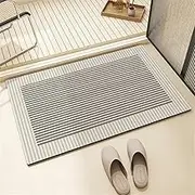 Kitchen Rugs, Diatom Mud Kitchen Mats, Super Absorbent Kitchen Runner Rug, Non-Slip Washable Floor Mats for in Front of Sink, Hallway 50x80 cm