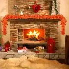 Zuvas 24 Pcs 168 Ft Fake Maple Leaf Vines Fake Leaves, Artificial Ivy Garland,