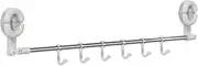 Versatile Hand Towel Hook - Drill- Hand Towel Holder, Wall-Mounted Towel Rail | Removable Towel Holder, Bathroom Accessory Suction Towel Holder for Shower, Kitchen, Mudroom