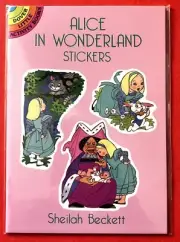 SHEILAH BECKETT~artist~ALICE IN WONDERLAND STICKERS ~Dover Activity Book~1994