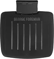 George Foreman Immersa Small Electric Grill [Removable Control Panel allows grill machine to be fully washable & dishwasher safe, Energy saving, Healthy, Toastie, Panini, Hot plate, BBQ] Black, 28300