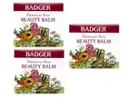 Badger Rose Beauty Balm w/ Organic Rose Oil 1 oz Glass Jar - 3 Pack