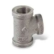3/8" BLACK MALLEABLE IRON TEE 3-way fitting pipe npt