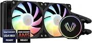 Vetroo V240 Black Liquid CPU Cooler, Addressable RGB PWM Fans & Pump, 240mm AIO Water Cooler with Controller and Remote for Intel LGA 1700/1200/115X AMD AM4