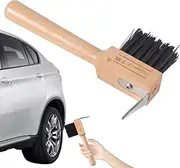 bellv Horse Hoof Pick Brush,Rubber Hoof Pick with Brush | Horse Hoof Pick Brush with Wooden Handle, Horse Brushes Grooming Kit for Horses Goats Pigs Cattle Grooming