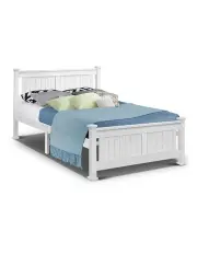 [Artiss] Rio Wooden Timber Double Size Bed Frame in White