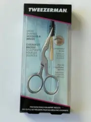 Tweezerman Brow Shaping Scissors & Brush 2914-R New in Box Sealed Free Ship