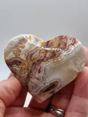 86g Mexican Crazy Agate Heart Crystal sphere Tower Gemstone Healing