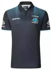 Cronulla Sharks 2025 NRL Mens Media Polo Shirt Sizes S-7XL BNWT