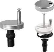Quacc 2 PCS Toilet Seat Hinge Fixings, Quick Release Top Silver