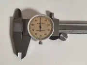 mhc Brand, 0-6" x 0.001" Dial Caliper, Golden Face, Stainless Steel, 102-1016
