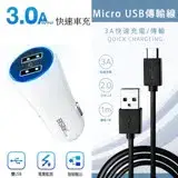 在飛比找遠傳friDay購物優惠-Bstar 3A雙孔LED智能快速車充+Micro USB 