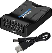 tunghey HDMI to SCART Converter, Supports PAL/NTSC Formats for TV and Monitor