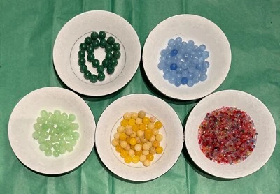 lot of various beads ~ semi gem stone, glass, agate and crystal, 15 ounces