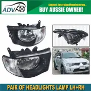 L+R Clear Headlights Pair for Mitsubishi Triton MN Series GL GLX 2009-2015