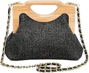 [STBTOO] Straw Purse Beach Handbags Clutch for Women Summer Woven Straw Tote Bag Hobo Shoulder Bag Top Handle Evening Bags