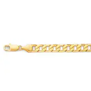 9ct Gold 20cm Solid Curb Bracelet