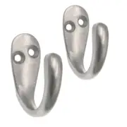 2 Pack Warwick Satin Nickel Single Coat Robe Towel Utility Hook BH2001SN