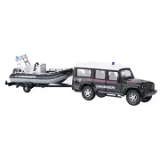 1/43 Scale SUV Coast Guard Police Fire Truck Speedboat Trailer Alloy Model